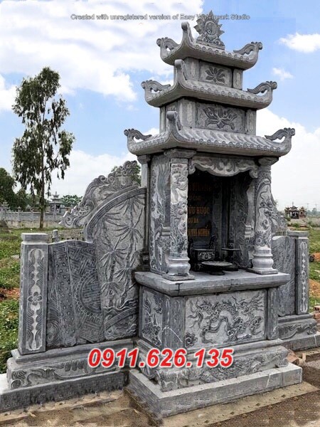 Mẫu lăng thờ chung đá đẹp - Củng kỳ đài nghĩa trang