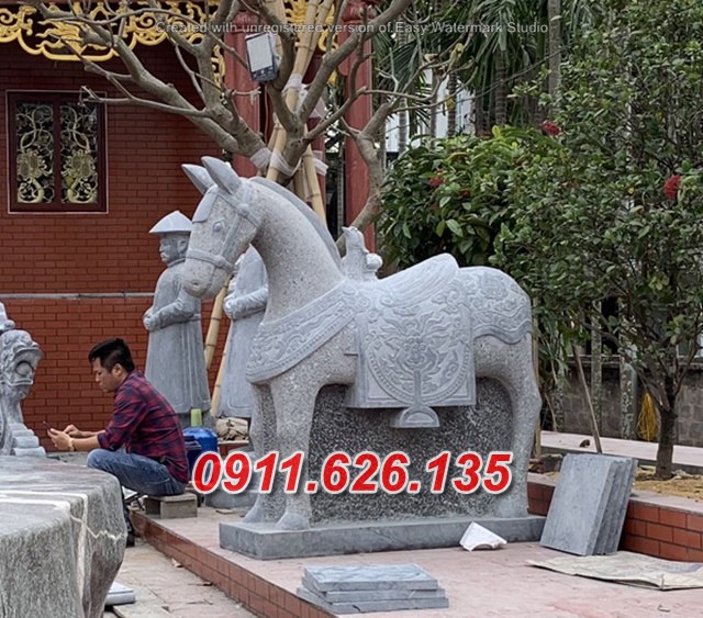 an giang bạc liêu bến tre mẫu ngựa đá đẹp - tượng ngựa đá đình chùa
