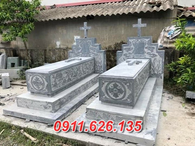 50 Mẫu mộ công giáo đá khối đẹp - lăng mộ đạo giáo