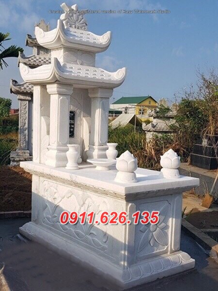 10# Các mẫu mộ hỏa táng bằng trắng đá đẹp