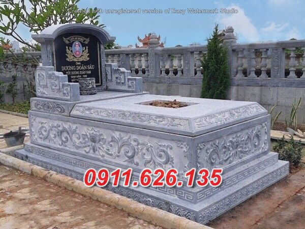 13# Mẫu mộ đá kim tĩnh bằng đá khối đẹp