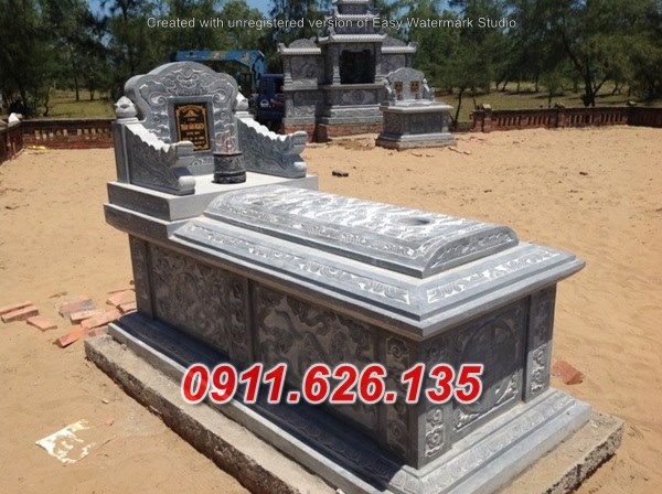 15# mẫu mộ sân vườn bằng đá xanh đẹp