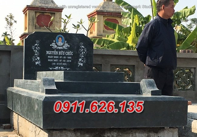16# mẫu mộ trong nhà bằng đá xanh đẹp