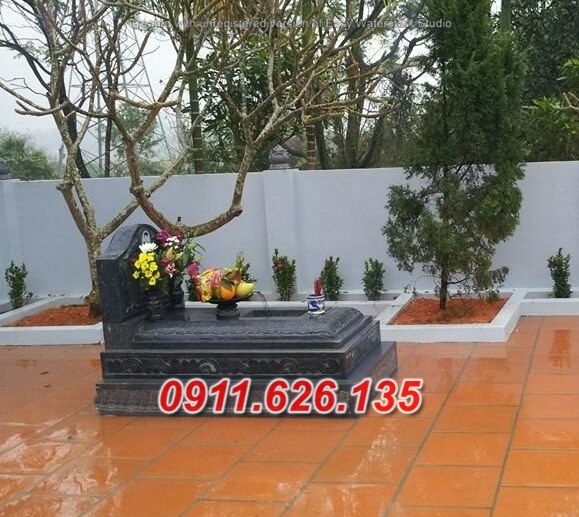17# mẫu nhà mồ sân vườn bằng đá khối đẹp