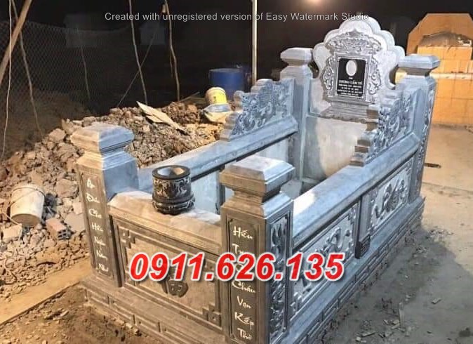 17# mẫu nhà mồ sân vườn bằng đá xanh đẹp