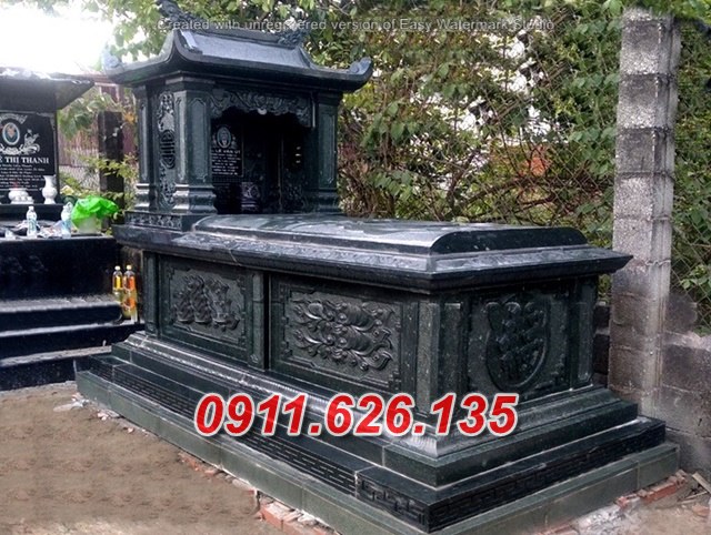 18# Mẫu nhà mồ trong nhà bằng đá hiện đại đẹp