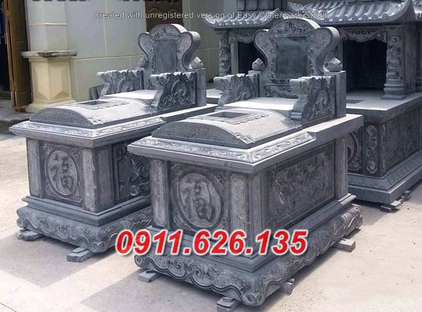 18# Mẫu nhà mồ trong nhà bằng đá xanh đẹp