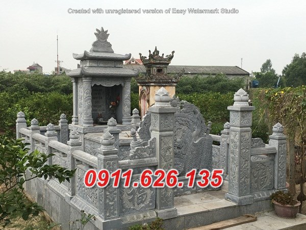8# mẫu nhà mồ để tro cốt bằng đá khối đẹp