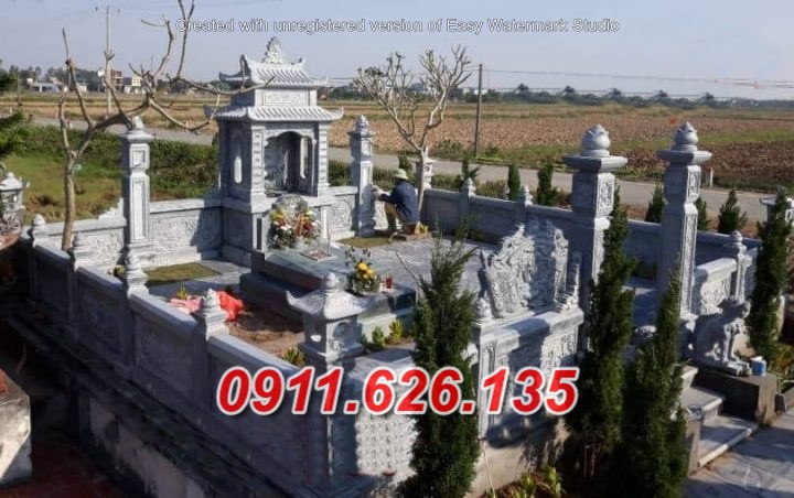 8# mẫu nhà mồ để tro cốt bằng đá xanh đẹp
