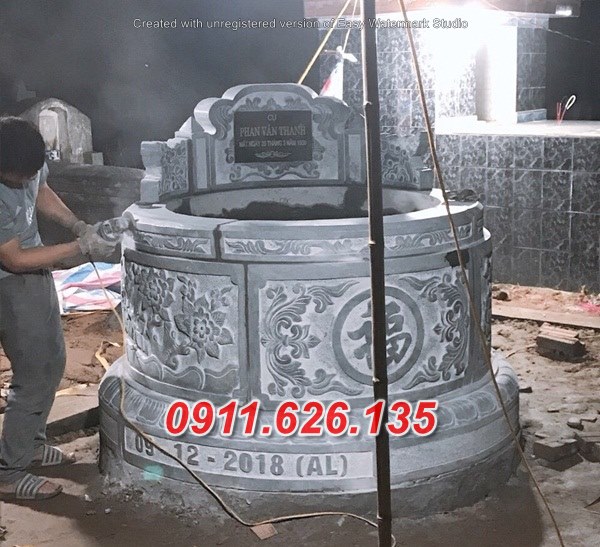 Hà nam ^8 mẫu mộ tròn bằng đá xanh đẹp bán tại hà nam