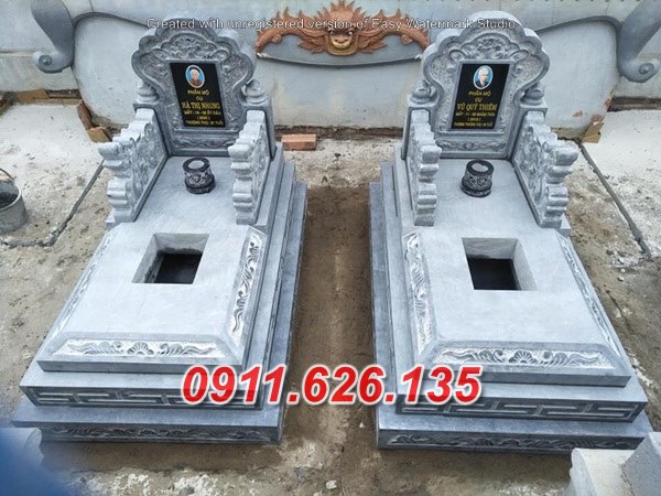 Hà nội ^0 mẫu mộ đôi bằng đá khối đẹp bán tại vĩnh phúc