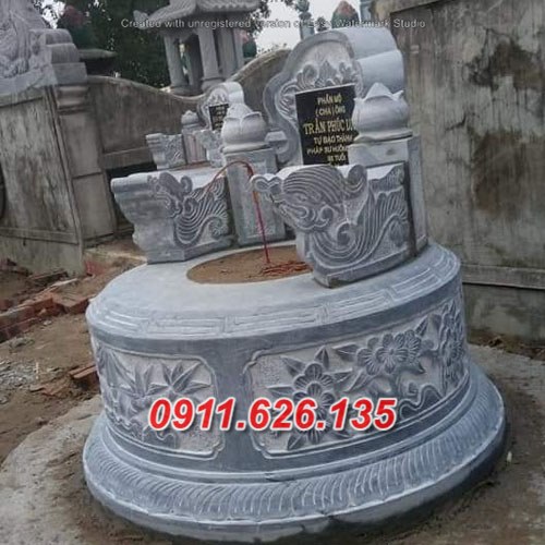 Hòa bình ^9 mẫu mộ đá tròn đẹp bán tại hòa bình