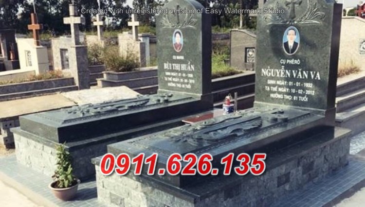 Lạng sơn ^4 mẫu mộ đôi bằng đá khối đẹp bán tại lạng sơn