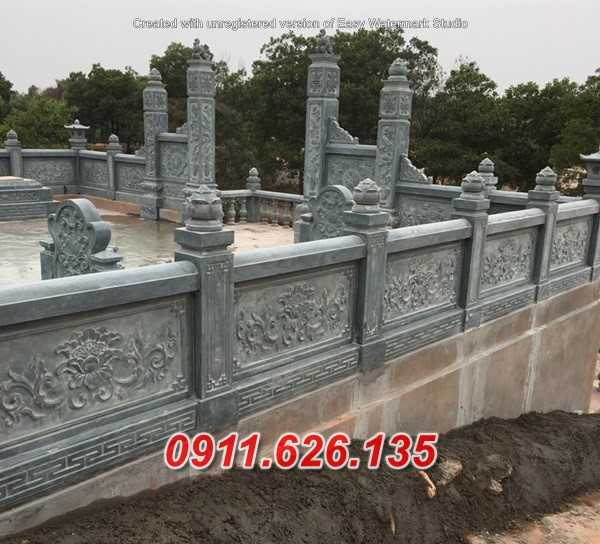 Mẫu lan can đá xanh đẹp #012 lan can nhà thờ