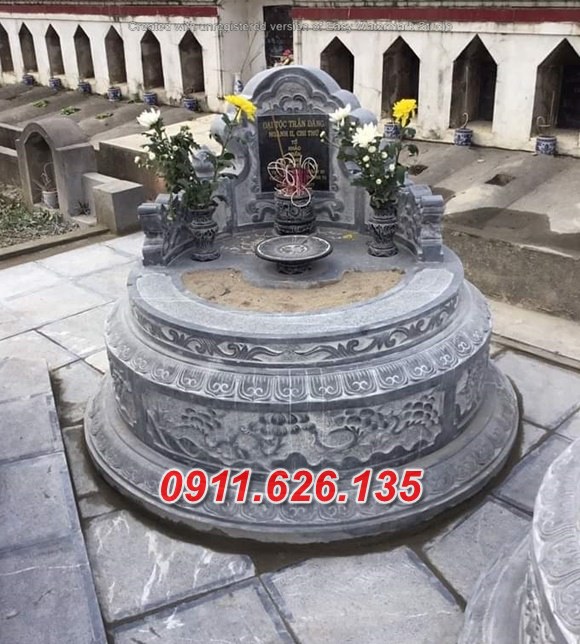 Trà Vinh Mẫu mộ tròn bằng đá đẹp bán tại Trà Vinh