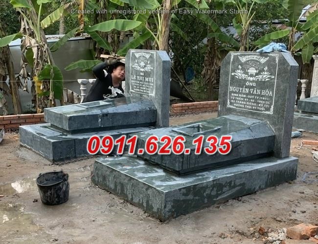 hưng yên ^2 mẫu mộ đá xanh đôi đẹp bán tại hưng yên