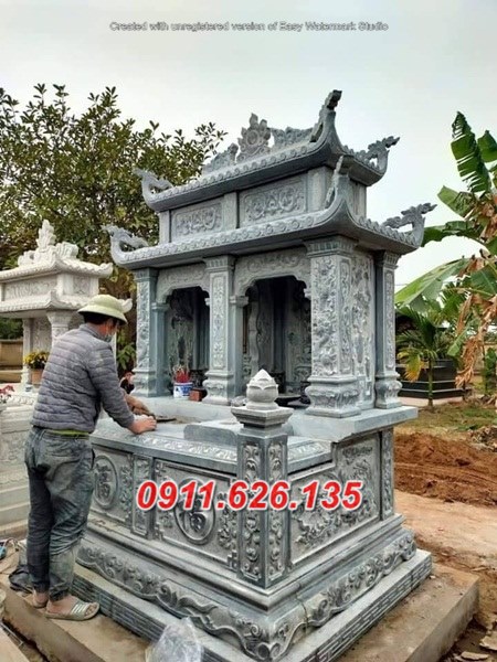 quảng ninh. mẫu mộ đôi bằng đá khối đẹp bán tại quảng ninh
