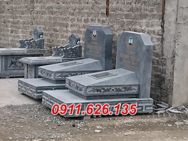 quảng ninh. mẫu mộ đôi bằng đá xanh đẹp bán tại quảng ninh