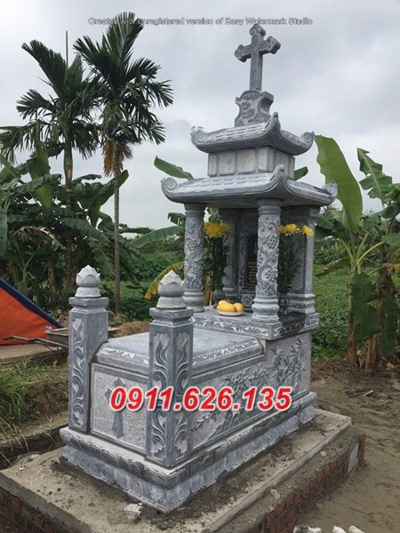 trà vinh mẫu nhà mồ công giáo đá đơn giản đẹp +7 đạo giáo