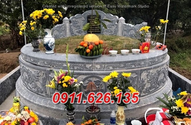 yên bái ^12 mẫu mộ đá tròn đẹp bán tại yên bái