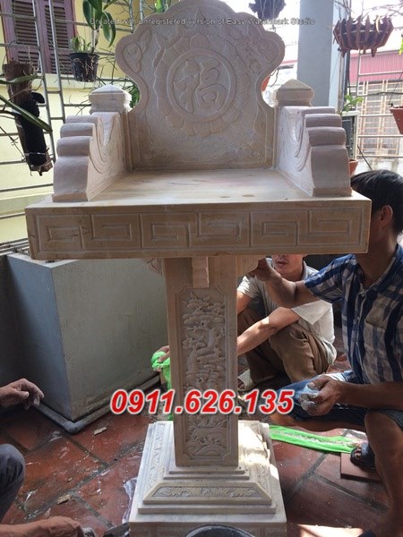 03 Am thờ đá đẹp bán tại Trà Vinh- bàn thờ thiên ngoài trời