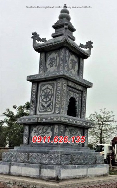 09 mẫu mộ tháp đá khối bán tại long an