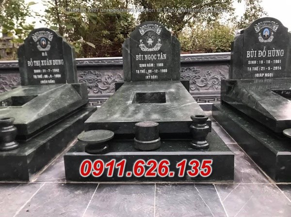 11^ Mẫu mộ đơn giản bằng đá xanh đẹp tại Cao Bằng
