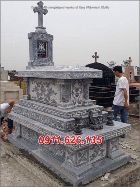 45^ Mẫu mộ đá đơn giản đẹp bán tại Nghệ an + mộ đá công giáo
