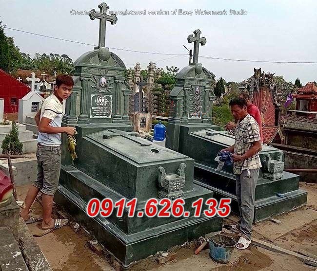 Mẫu mộ đá đôi đẹp bán tại phú yên 9^ lăng mộ đá công giáo