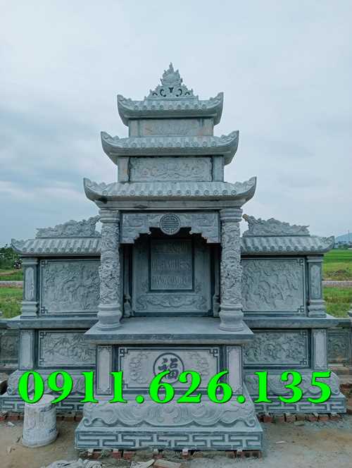 phú thọ 86~ mẫu lăng mộ dòng họ đá xanh đẹp bán