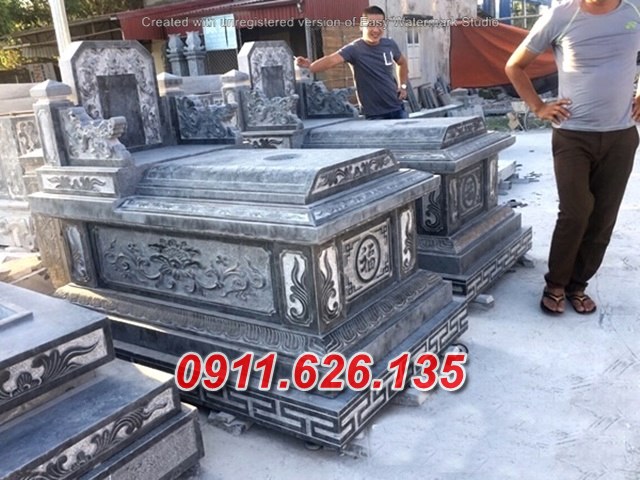 long an 05 mẫu mộ đá hiện đại đẹp + mộ đá xanh