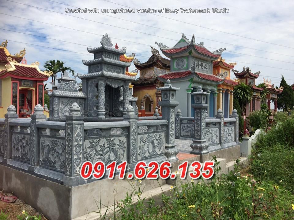 thái bình 91~ mẫu lăng mộ đá xanh đẹp bán