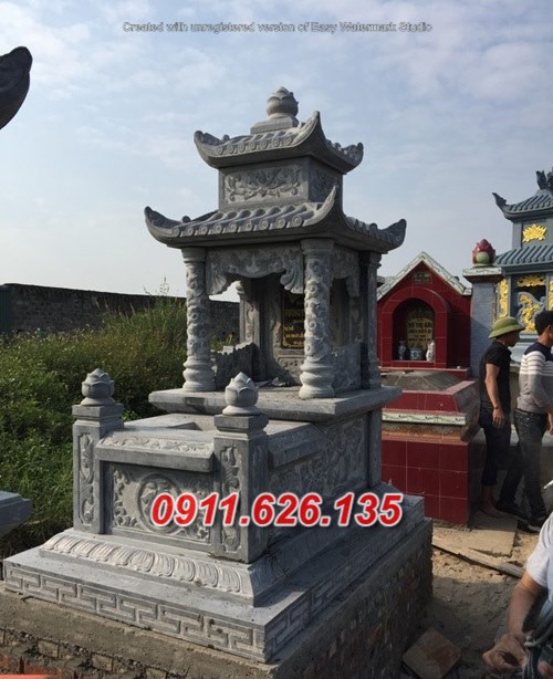 03+ Quảng nam mộ hai mái bằng đá điêu khắc đẹp bán