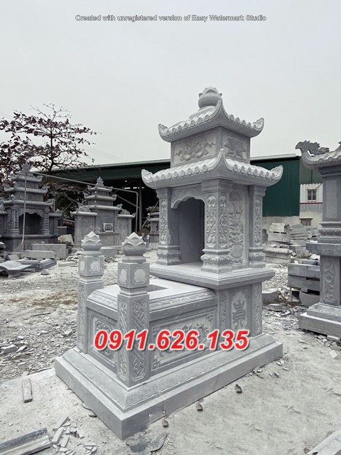 04+ Quảng ngãi mộ hai mái đá điêu khắc đẹp