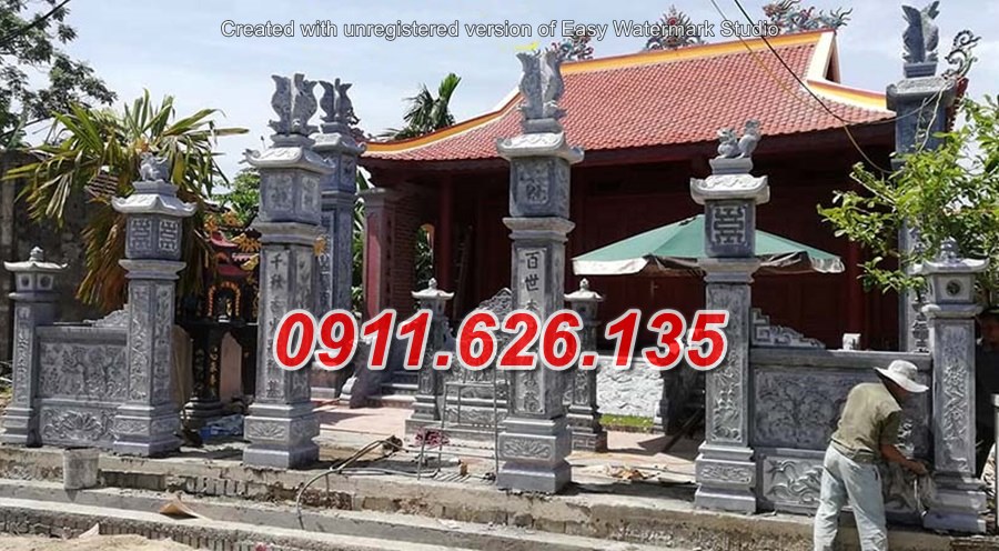 05- cổng đền miếu đá đẹp bán hà nội