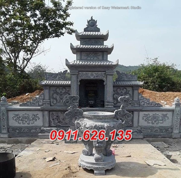 13- miếu thờ nghĩa trang bằng đá đẹp bắc giang