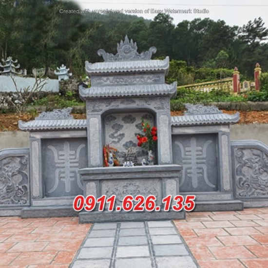 14- miếu thờ nghĩa trang bằng đá đẹp lạng sơn