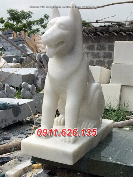 27+ Chó bằng đá trắng tự nhiên bán - tượng chó đá đẹp