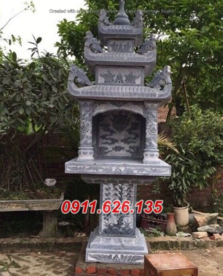 31- cây hương thờ sơn thần bằng đá đẹp hà nội