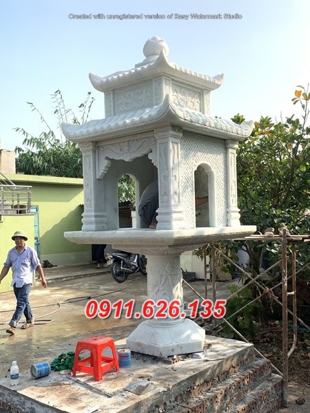 Mẫu 49+ miếu thờ đẹp bằng đá trắng tự nhiên bán - nguyên khối