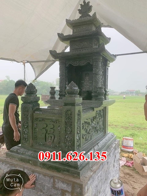 Lai châu^ mộ ba mái bằng đá điêu khắc đẹp bán