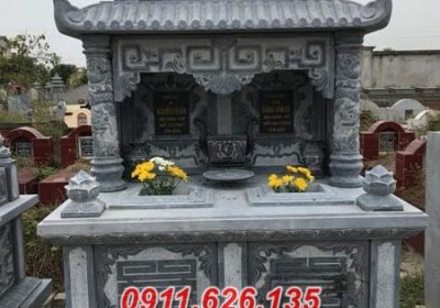 Lai châu^ mộ hai mái bằng đá điêu khắc đẹp