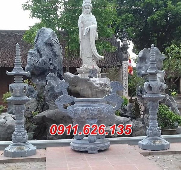 Trà vinh^ mẫu lư hương đá đẹp bán