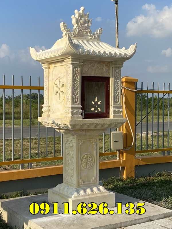 mẫu miếu thờ thần linh ngoài trời bằng đá đẹp bán Lê Chân