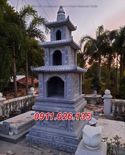 428+ Tháp mộ tro cốt sư phật giáo bằng đá đẹp trà vinh - vườn bảo tháp