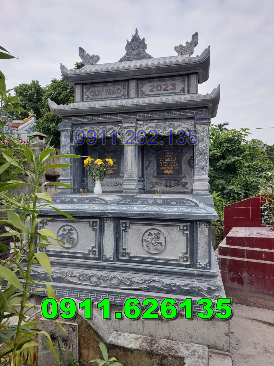 Mộ đá đôi đẹp bán bình phước - giá rẻ 2026