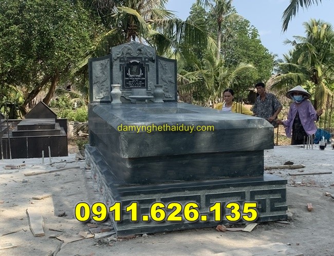 Mộ Đá Tam Cấp Đẹp Bán Tại HƯNG YÊN - Mộ Đá Đôi Tam Cấp