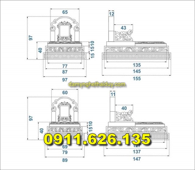 Mẫu Mộ Kim Tĩnh Bằng Đá Bán Tại Tiền Giang - Mả Đá