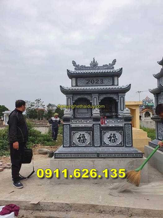 Mộ Chôn Tươi 1 Lần Bằng Đá Bán Tại LONG AN – Mộ Đá Đôi