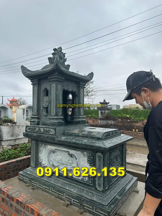 Mộ Đá Tam Cấp Đẹp Bán Tại LONG AN - Mộ Đá Đôi Tam Cấp